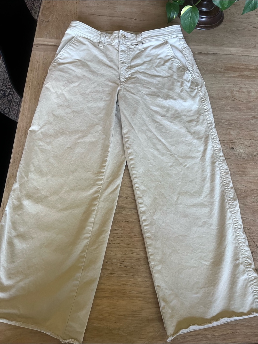 Banana republic Wide-Leg cropped Chino Pants